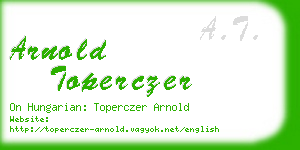 arnold toperczer business card